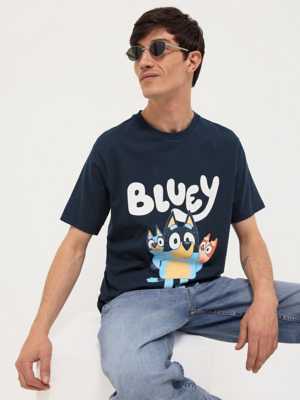 Bluey Navy Best Dad Mens Matching T Shirt