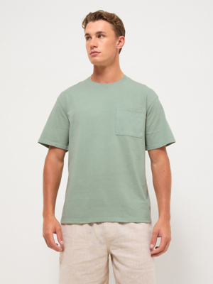 Sage Green Washed Pocket T-shirt