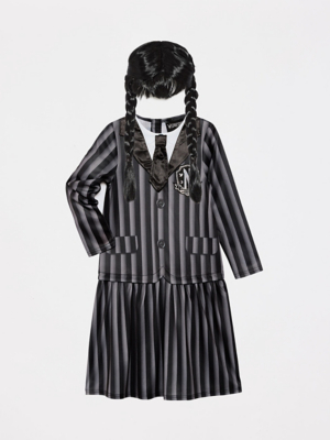Halloween Wednesday Addams Uniform Fancy Dress Costume
