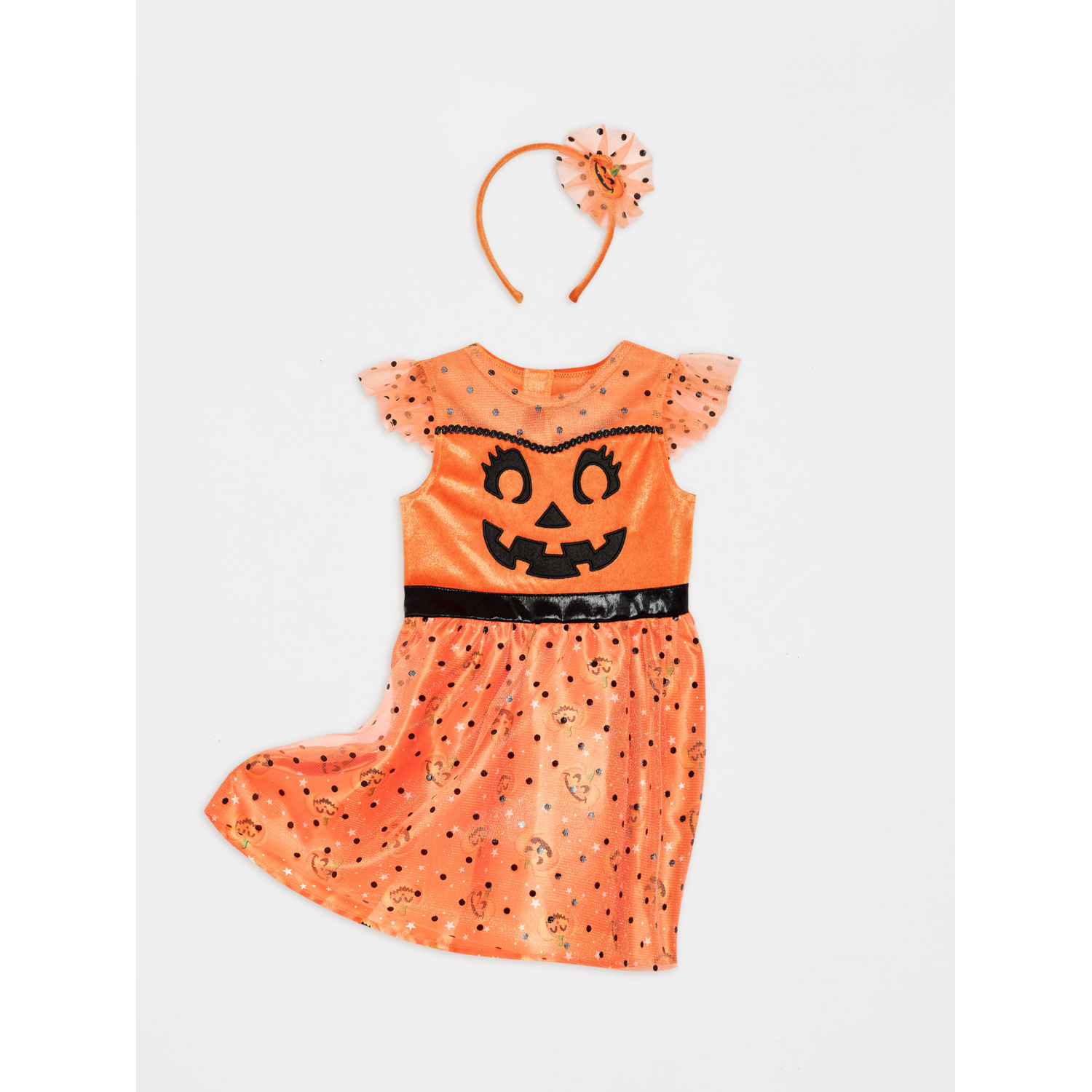 George Orange Halloween Pumpkin Spot Fancy Dress Costume