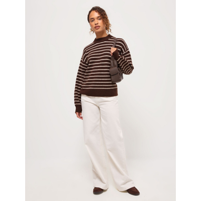 George Brown Striped Crew Neck Knitted Jumper
