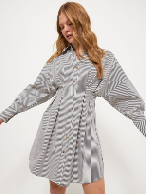 george shirt dress Black Short Sleeve Pocket Mini T-Shirt Dress | Women