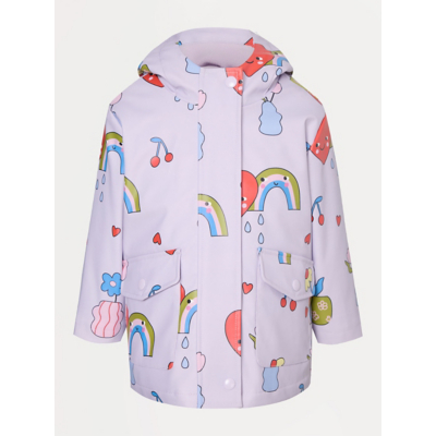 George Lilac Rainbow Heart 2 in 1 Fisherman Coat - Purple