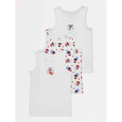 George Marvel Spider-Man Vests 3 Pack - White