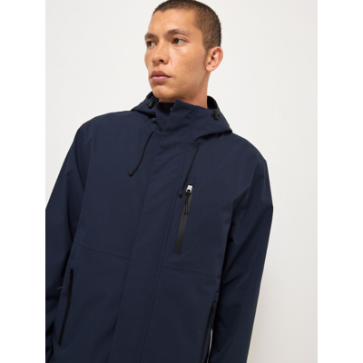 George Navy Zip Front Hooded Waterproof Jacket