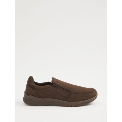 George Brown Slip On Shoes - Chocolate Brown
