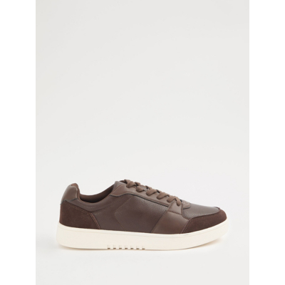 George Brown Skater Contrast Sole Trainers - Chocolate Brown