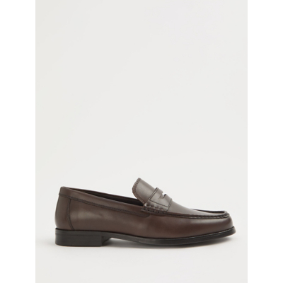George Brown Leather Loafers - Chocolate Brown