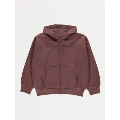 George Chocolate Brown Pocket Zip-Up Hoody