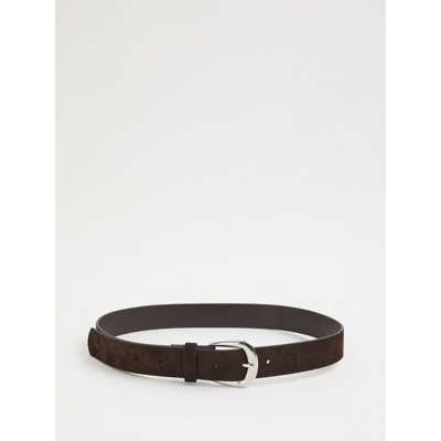 George Chocolate Brown Suedette Belt