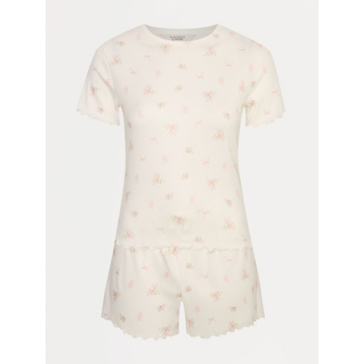 George Cream Ditsy Floral Pointelle Short Pyjamas