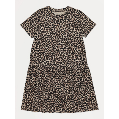 George Leopard Print Jersey Dress - Brown