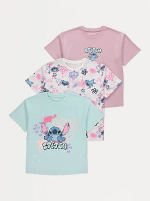 Disney Stitch Splatter T-Shirts 3 Pack