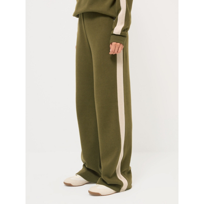 George Khaki Side Striped Wide Leg Knitted Co-ord Joggers