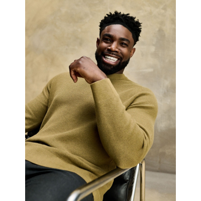 George Olive Green Crew Neck Fine Knit Jumper