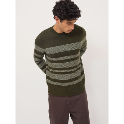 George Khaki Striped Jumper