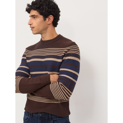 George Brown Striped Crew Neck Jumper