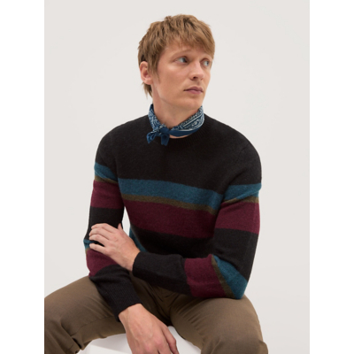 George Black Colour Block Striped Knitted Jumper - Multi