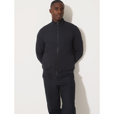 George Studio Edit Navy Funnel Neck Zip Up Scuba Jacket