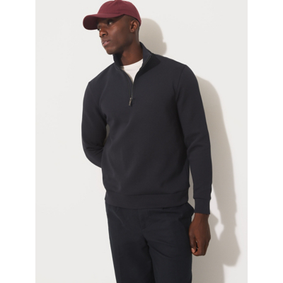 George Studio Edit Navy Funnel Neck Quarter Zip Sweatshirt