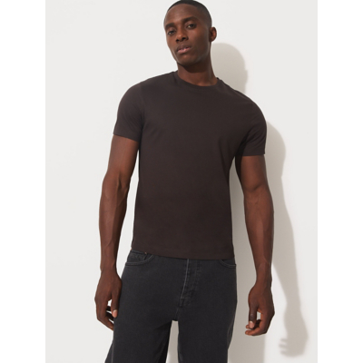 George Studio Edit Dark Brown Supima Cotton T-Shirt - Chocolate Brown
