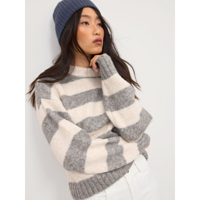 George Grey Striped Crew Neck Knitted Jumper