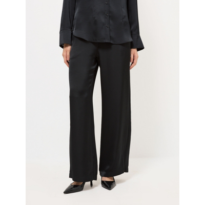George Black Satin Wide Leg Trousers