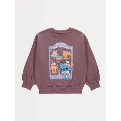 George Disney Stitch Mauve Bakery Sweatshirt - Chocolate Brown