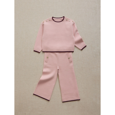 George Little Edit Pink Sweatshirt and Wide Leg Trousers Outfit