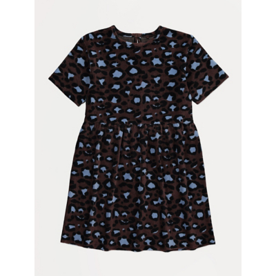 George Brown Leopard Print Corduroy Dress