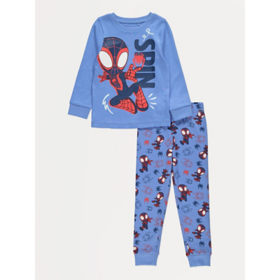 George Marvel Spider-Man Spin Blue Long Sleeve Pyjamas