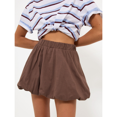 George Brown Bubble Hem Jersey Mini Skirt - Chocolate Brown