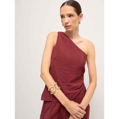 George Rust One Shoulder Asymmetric Co Ord Top