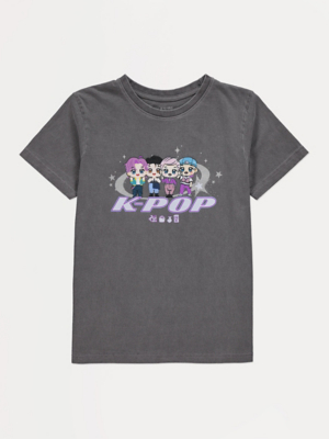 K-Pop Demon Hunters Huntrix Acid Wash T-shirt | Kids | George at ASDA