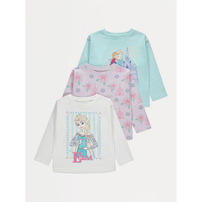 George Disney Frozen Long Sleeve Tops 3 Pack - Multi