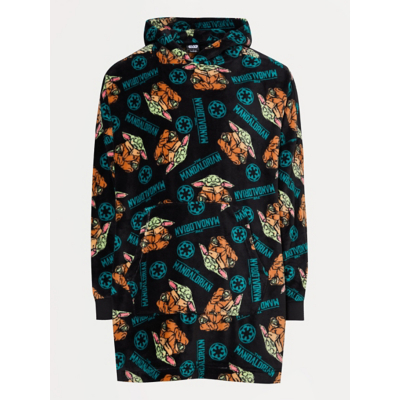 George Star Wars The Mandalorian Snuggle Hoodie - Black