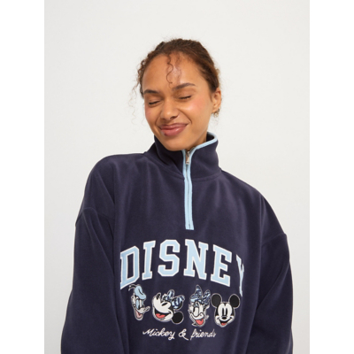 George Disney Mickey and Friends Navy Quarter Zip Fleece