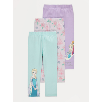George Disney Frozen Printed Leggings 3 Pack - Multi