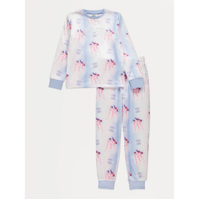 George K-Pop Demon Hunters Blue Soft Touch Fleece Pyjamas - Pink