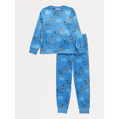 George K-Pop Demon Hunters Derpy Blue Soft Touch Fleece Pyjamas