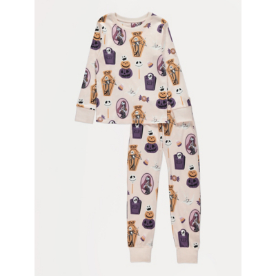 George Nightmare Before Christmas Pink Long Sleeve Pyjamas
