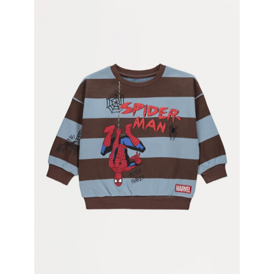 George Marvel Spider-Man Striped Sweatshirt - Multi