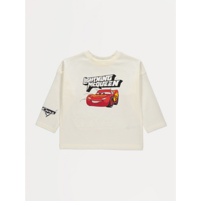 George Disney Cars Lightning McQueen Long Sleeved Top - White