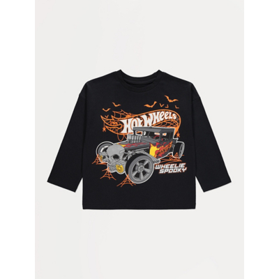 George Hot Wheels Black Spooky Long Sleeve T-Shirt