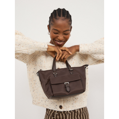 George Chocolate Pocket Mini Grab Bag - Chocolate Brown