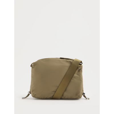 George Khaki Side Ruched Cross Body Bag