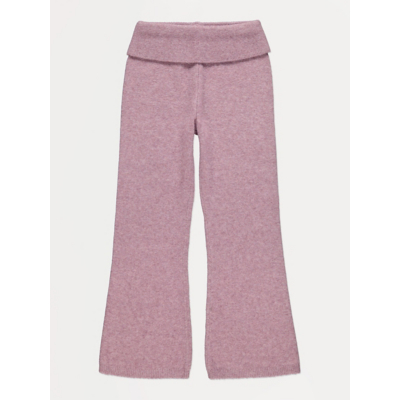 George Pink Knitted Wide Leg Trousers