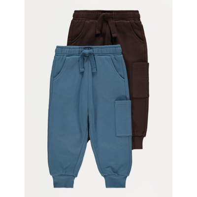 George Cargo Joggers 2 Pack - Chocolate Brown