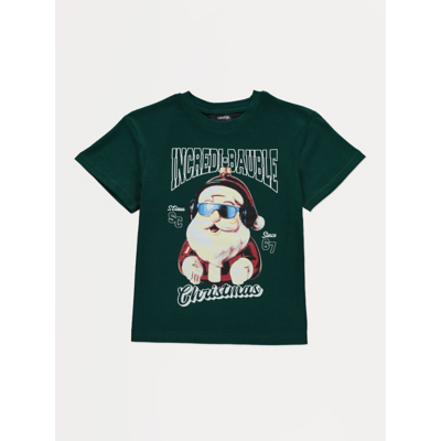 George Christmas Incredi-Bauble Santa Claus Green T-Shirt