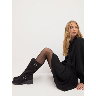 George Black Suedette Calf Boots